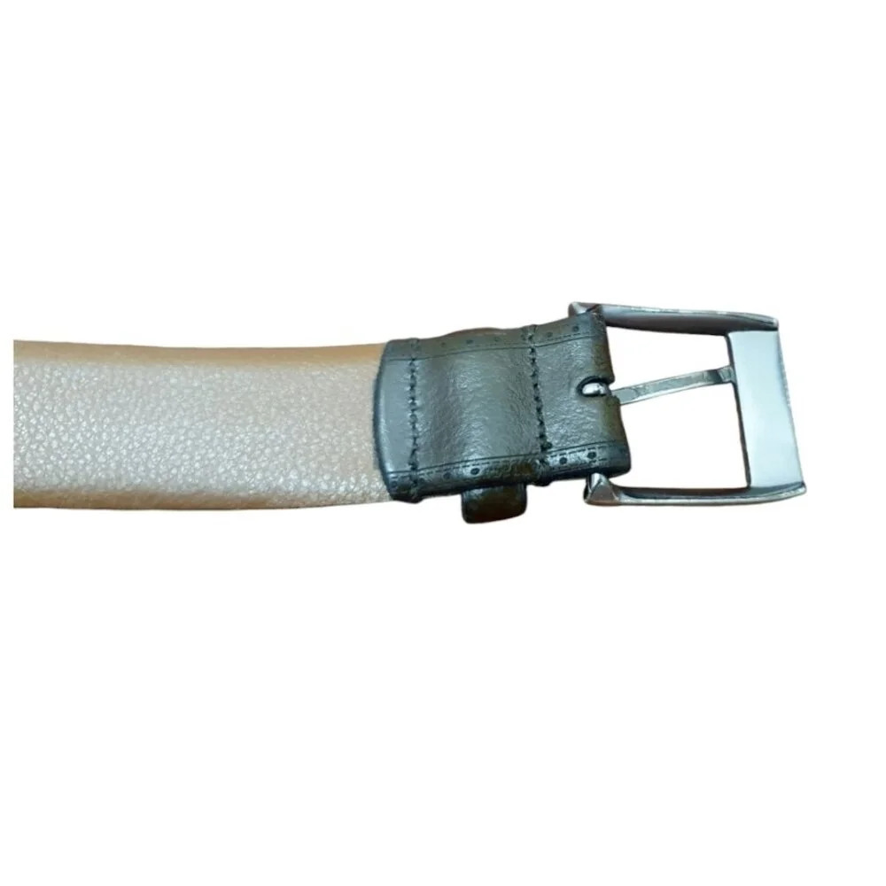 Joseph Abboud Feather Edged Laser Detail Leather Belt Size 40/100